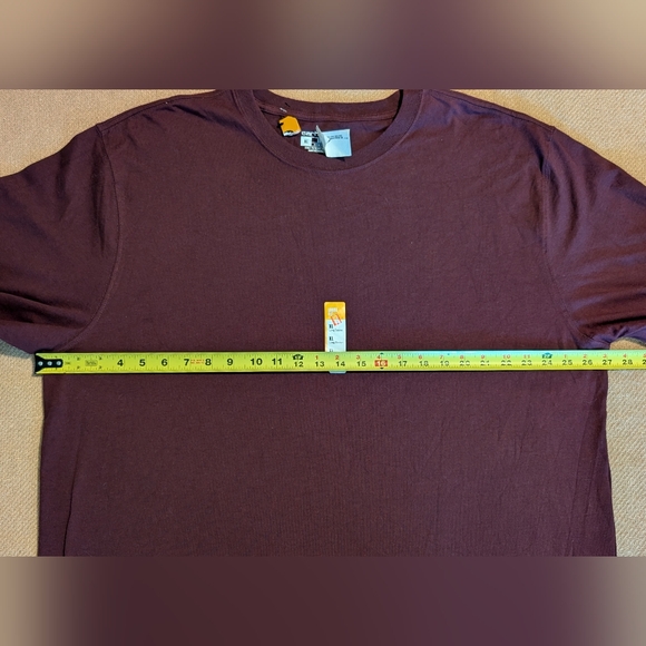 Carhartt Burgundy Maroon Long Sleeve Loose Fit Cotton T-Shirt - Picture 10 of 11